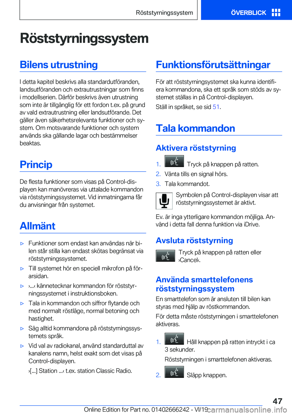BMW 2 SERIES COUPE 2020  InstruktionsbÖcker (in Swedish) �R�
