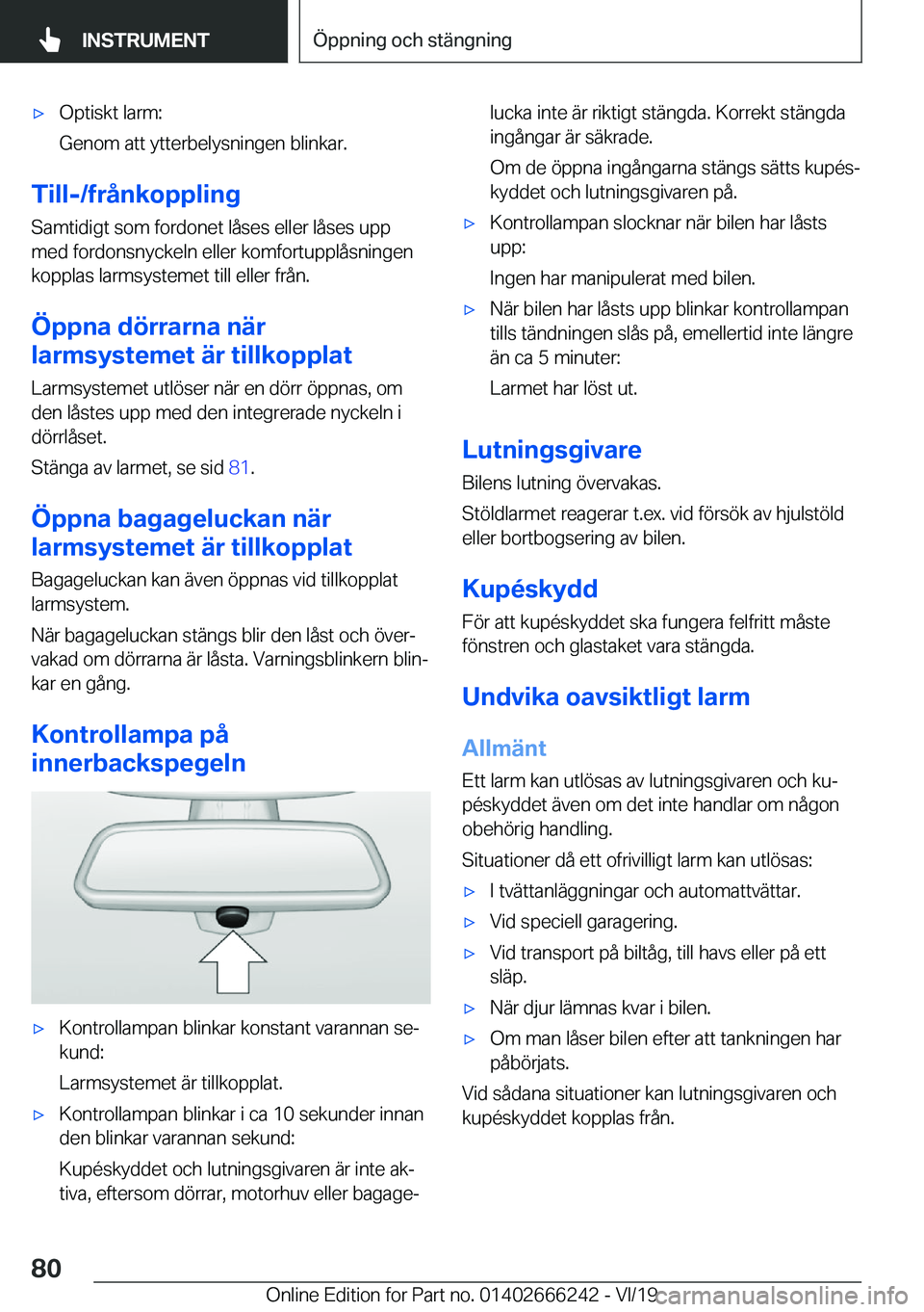 BMW 2 SERIES COUPE 2020  InstruktionsbÖcker (in Swedish) x�O�p�t�i�s�k�t��l�a�r�m�:
�G�e�n�o�m��a�t�t��y�t�t�e�r�b�e�l�y�s�n�i�n�g�e�n��b�l�i�n�k�a�r�.
�T�i�l�l�-�/�f�r�å�n�k�o�p�p�l�i�n�g
�S�a�m�t�i�d�i�g�t��s�o�m��f�o�r�d�o�n�e�t��l�å�s�e�s��e�