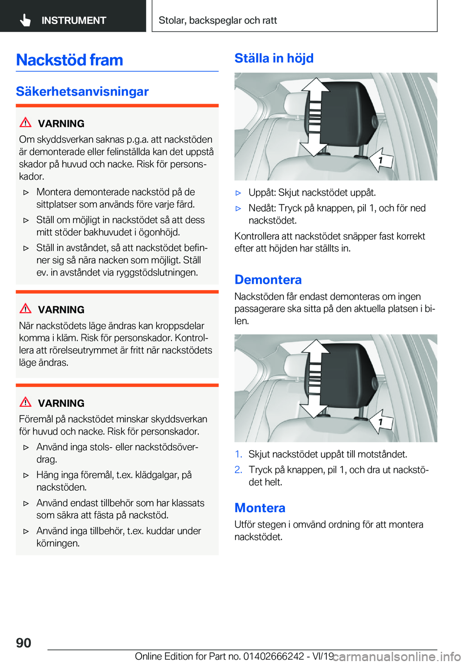 BMW 2 SERIES COUPE 2020  InstruktionsbÖcker (in Swedish) �N�a�c�k�s�t�