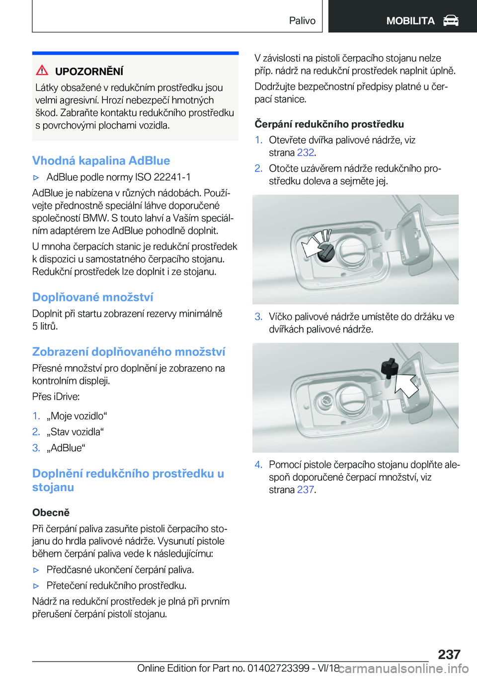 BMW 2 SERIES COUPE 2019  Návod na použití (in Czech) �U�P�O�Z�O�R�N�Ě�N�