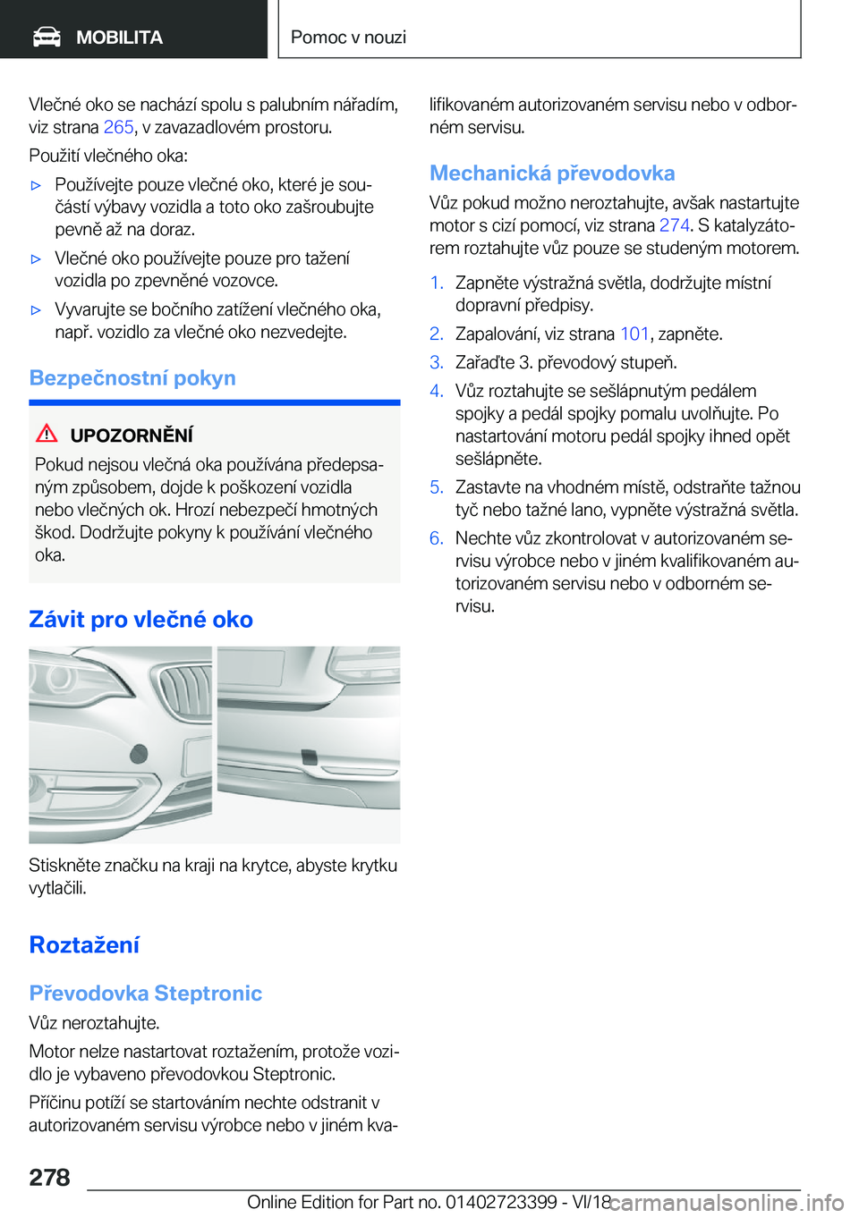 BMW 2 SERIES COUPE 2019  Návod na použití (in Czech) �V�l�e�č�n�