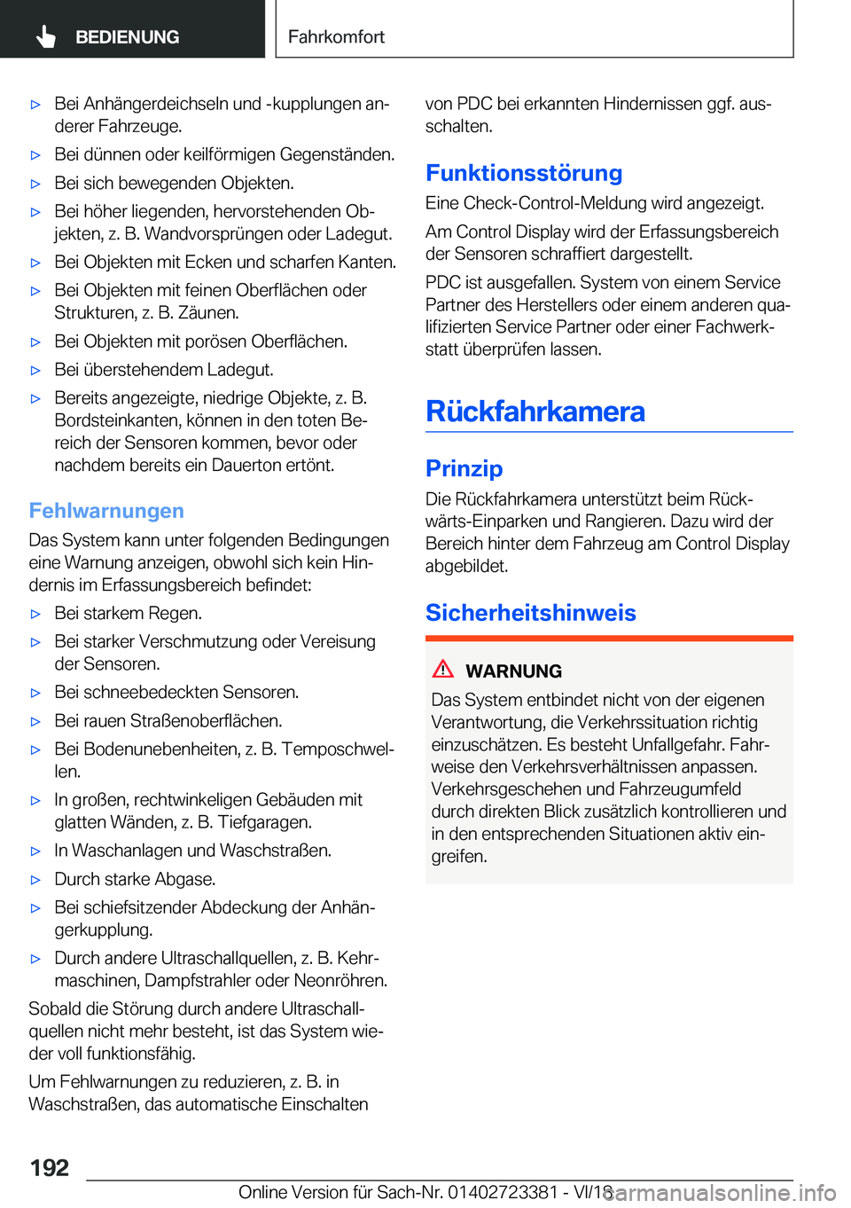 BMW 2 SERIES COUPE 2019  Betriebsanleitungen (in German) x�B�e�i��A�n�h�