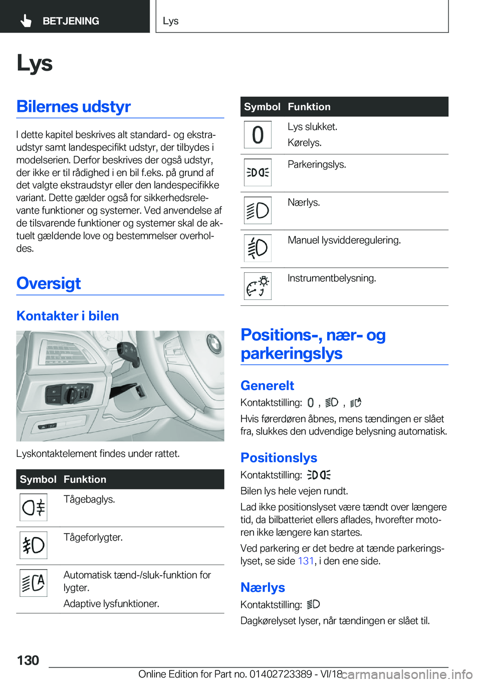 BMW 2 SERIES COUPE 2019  InstruktionsbØger (in Danish) �L�y�s�B�i�l�e�r�n�e�s��u�d�s�t�y�r
�I��d�e�t�t�e��k�a�p�i�t�e�l��b�e�s�k�r�i�v�e�s��a�l�t��s�t�a�n�d�a�r�d�-��o�g��e�k�s�t�r�aj
�u�d�s�t�y�r��s�a�m�t��l�a�n�d�e�s�p�e�c�i�f�i�k�t��u�d�s�t