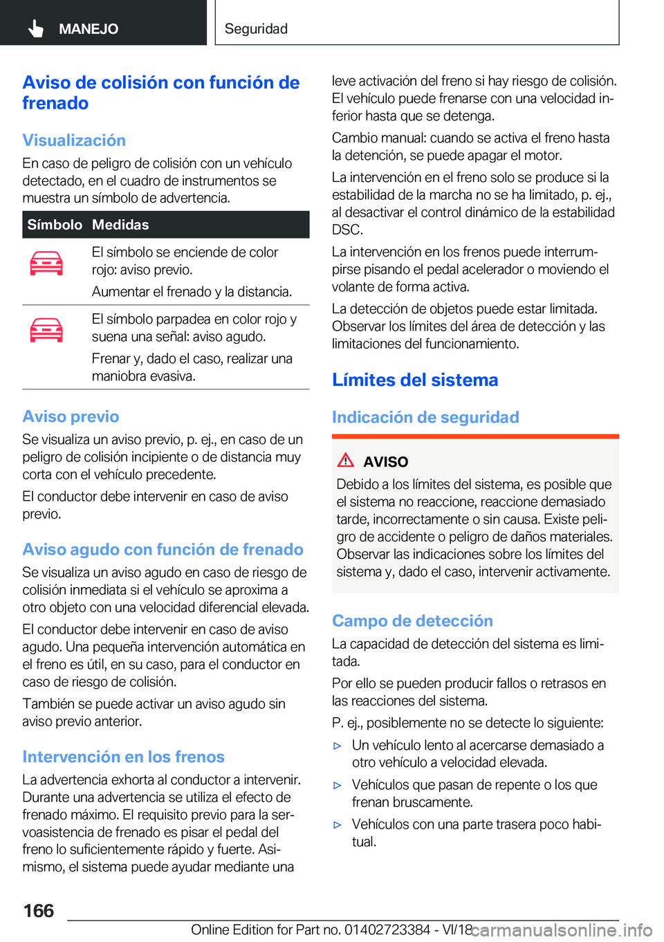BMW 2 SERIES COUPE 2019  Manuales de Empleo (in Spanish) �A�v�i�s�o��d�e��c�o�l�i�s�i�