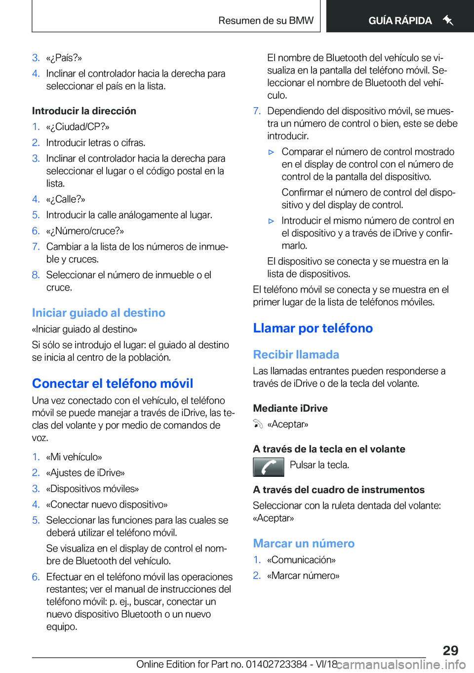 BMW 2 SERIES COUPE 2019  Manuales de Empleo (in Spanish) �3�.�«��P�a�