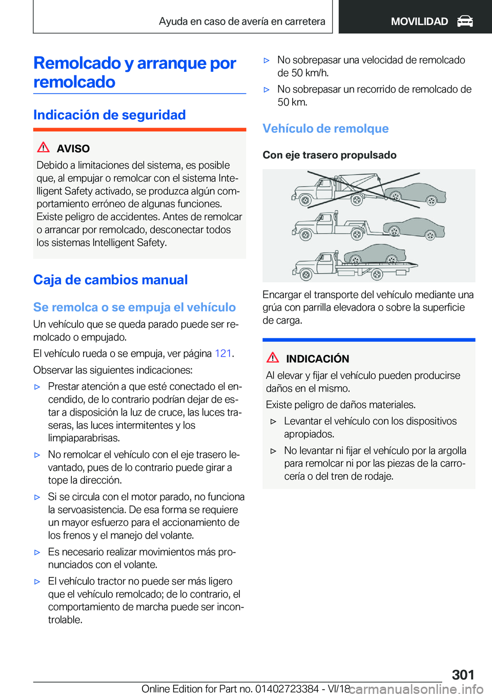 BMW 2 SERIES COUPE 2019  Manuales de Empleo (in Spanish) �R�e�m�o�l�c�a�d�o��y��a�r�r�a�n�q�u�e��p�o�r�r�e�m�o�l�c�a�d�o
�I�n�d�i�c�a�c�i�