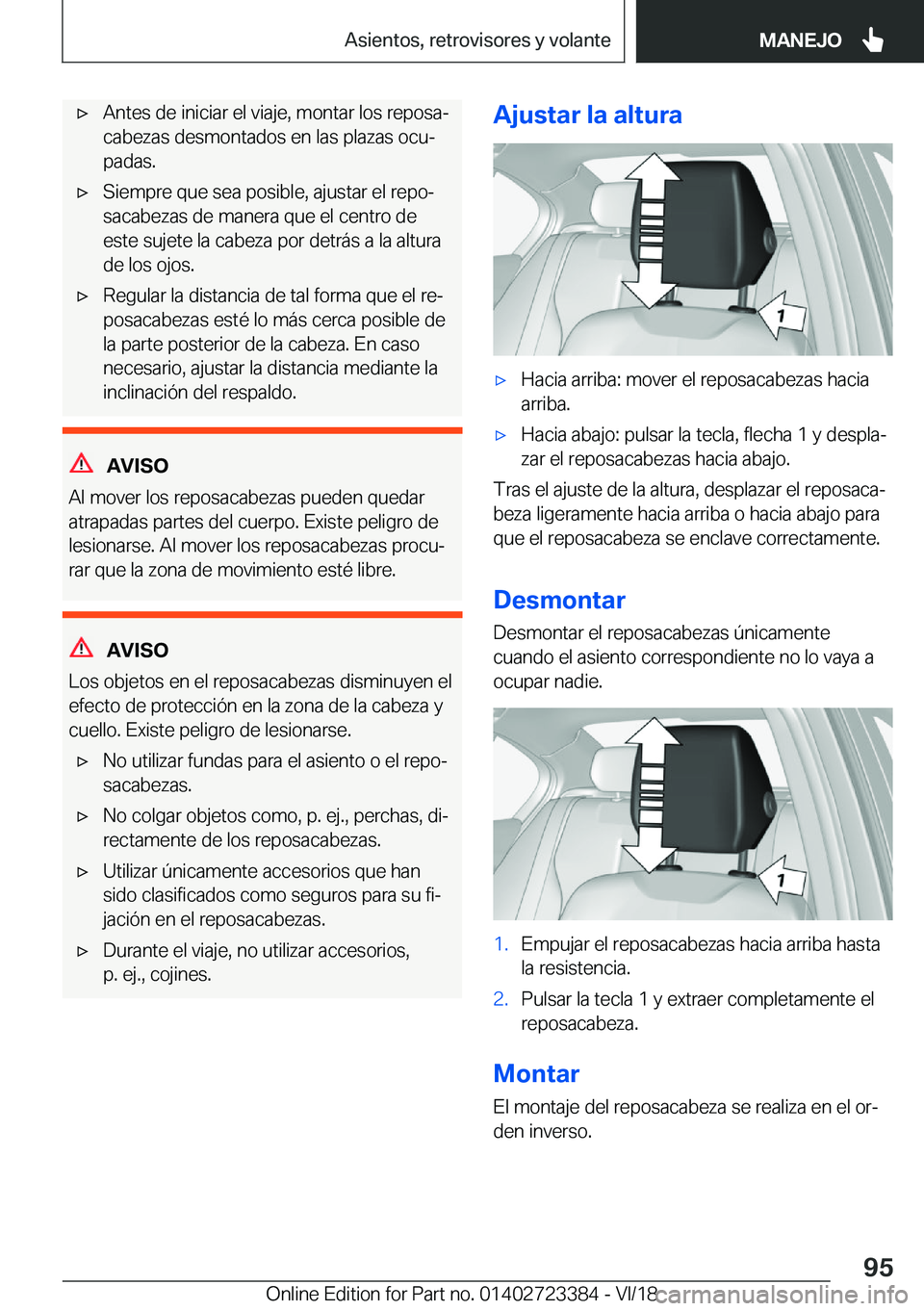 BMW 2 SERIES COUPE 2019  Manuales de Empleo (in Spanish) x�A�n�t�e�s��d�e��i�n�i�c�i�a�r��e�l��v�i�a�j�e�,��m�o�n�t�a�r��l�o�s��r�e�p�o�s�aª�c�a�b�e�z�a�s��d�e�s�m�o�n�t�a�d�o�s��e�n��l�a�s��p�l�a�z�a�s��o�c�uª
�p�a�d�a�s�.x�S�i�e�m�p�r�e�