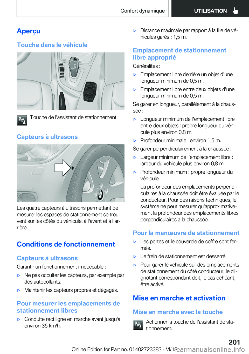 BMW 2 SERIES COUPE 2019  Notices Demploi (in French) �A�p�e�r�ç�u
�T�o�u�c�h�e��d�a�n�s��l�e��v�é�h�i�c�u�l�e
�T�o�u�c�h�e��d�e��l�'�a�s�s�i�s�t�a�n�t��d�e��s�t�a�t�i�o�n�n�e�m�e�n�t
�C�a�p�t�e�u�r�s��