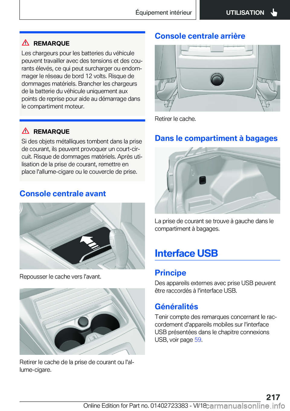 BMW 2 SERIES COUPE 2019  Notices Demploi (in French) �R�E�M�A�R�Q�U�E
�L�e�s��c�h�a�r�g�e�u�r�s��p�o�u�r��l�e�s��b�a�t�t�e�r�i�e�s��d�u��v�é�h�i�c�u�l�e �p�e�u�v�e�n�t��t�r�a�v�a�i�l�l�e�r��a�v�e�c��d�e�s��t�e�n�s�i�o�n�s��e�t��d�e�s��c�o�