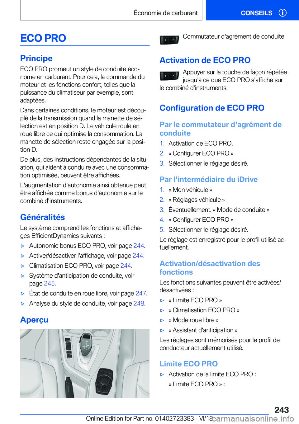 BMW 2 SERIES COUPE 2019  Notices Demploi (in French) �E�C�O��P�R�O
�P�r�i�n�c�i�p�e�E�C�O��P�R�O��p�r�o�m�e�u�t��u�n��s�t�y�l�e��d�e��c�o�n�d�u�i�t�e��é�c�oj
�n�o�m�e��e�n��c�a�r�b�u�r�a�n�t�.��P�o�u�r��c�e�l�a�,��l�a��c�o�m�m�a�n�d�e��