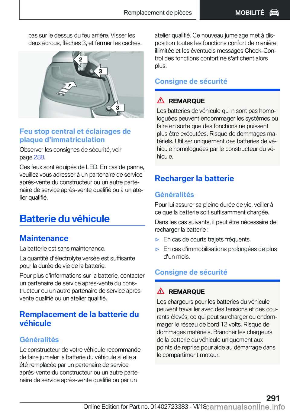BMW 2 SERIES COUPE 2019  Notices Demploi (in French) �p�a�s��s�u�r��l�e��d�e�s�s�u�s��d�u��f�e�u��a�r�r�i�è�r�e�.��V�i�s�s�e�r��l�e�s
�d�e�u�x��é�c�r�o�u�s�,��f�l�è�c�h�e�s��3�,��e�t��f�e�r�m�e�r��l�e�s��c�a�c�h�e�s�.
�F�e�u��s�t�o�p�