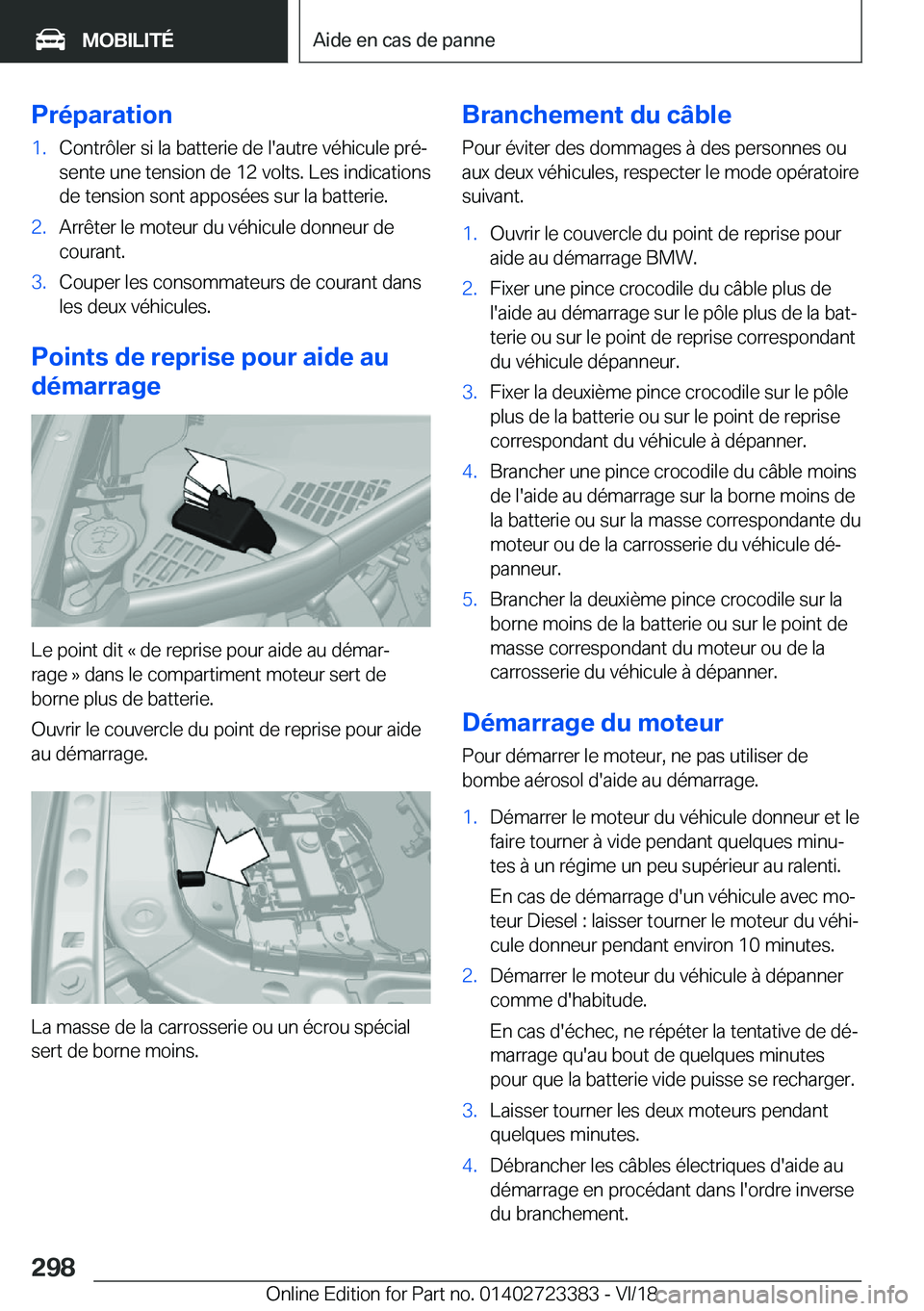 BMW 2 SERIES COUPE 2019  Notices Demploi (in French) �P�r�é�p�a�r�a�t�i�o�n�1�.�C�o�n�t�r�