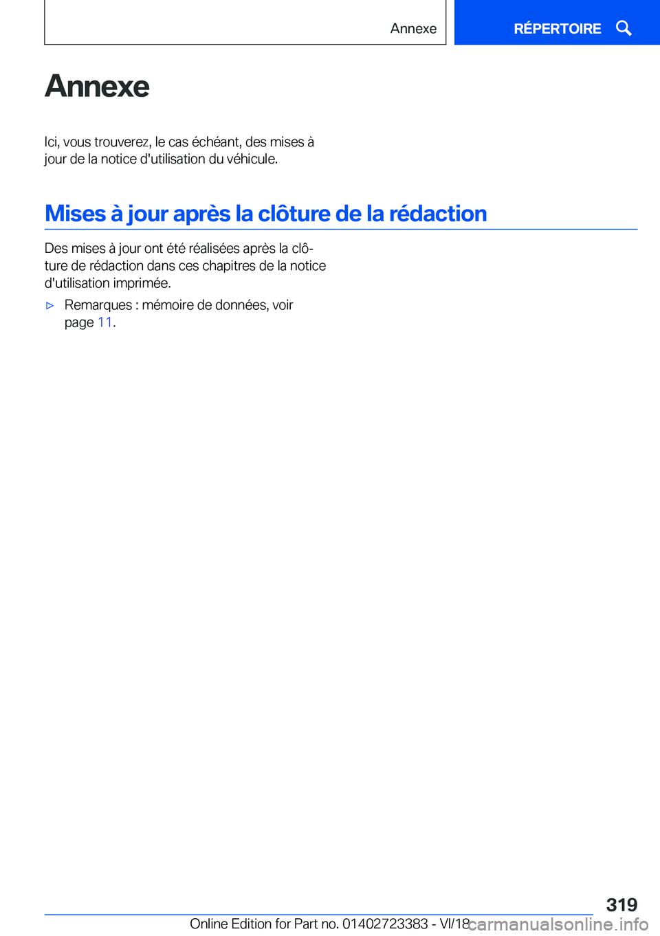 BMW 2 SERIES COUPE 2019  Notices Demploi (in French) �A�n�n�e�x�e�I�c�i�,��v�o�u�s��t�r�o�u�v�e�r�e�z�,��l�e��c�a�s��é�c�h�é�a�n�t�,��d�e�s��m�i�s�e�s��
