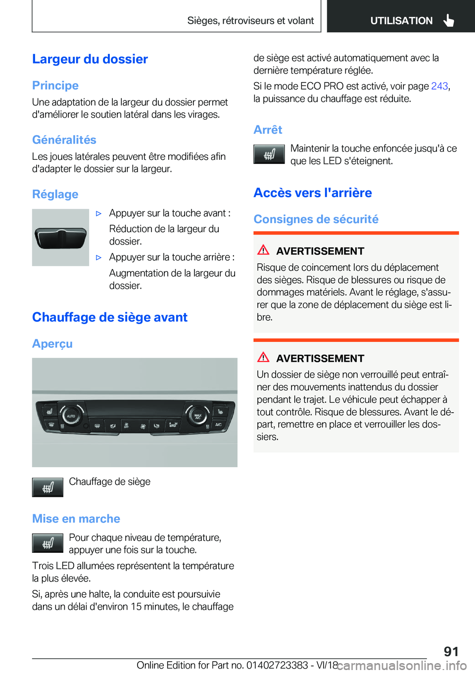 BMW 2 SERIES COUPE 2019  Notices Demploi (in French) �L�a�r�g�e�u�r��d�u��d�o�s�s�i�e�r
�P�r�i�n�c�i�p�e �U�n�e��a�d�a�p�t�a�t�i�o�n��d�e��l�a��l�a�r�g�e�u�r��d�u��d�o�s�s�i�e�r��p�e�r�m�e�t�d�'�a�m�é�l�i�o�r�e�r��l�e��s�o�u�t�i�e�n��l�