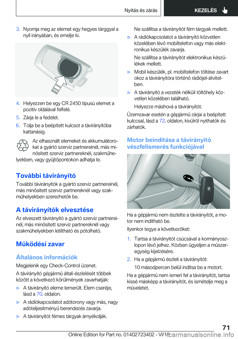 BMW 2 SERIES COUPE 2019  Kezelési útmutató (in Hungarian) �3�.�N�y�o�m�j�a��m�e�g��a�z��e�l�e�m�e�t��e�g�y��h�e�g�y�e�s��t�