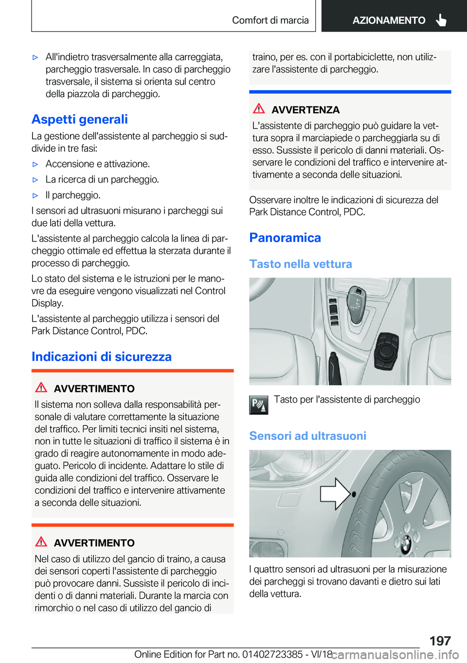 BMW 2 SERIES COUPE 2019  Libretti Di Uso E manutenzione (in Italian) 'x�A�l�l�'�i�n�d�i�e�t�r�o��t�r�a�s�v�e�r�s�a�l�m�e�n�t�e��a�l�l�a��c�a�r�r�e�g�g�i�a�t�a�,�p�a�r�c�h�e�g�g�i�o��t�r�a�s�v�e�r�s�a�l�e�.��I�n��c�a�s�o��d�i��p�a�r�c�h�e�g�g�i�o
�t�r�a�