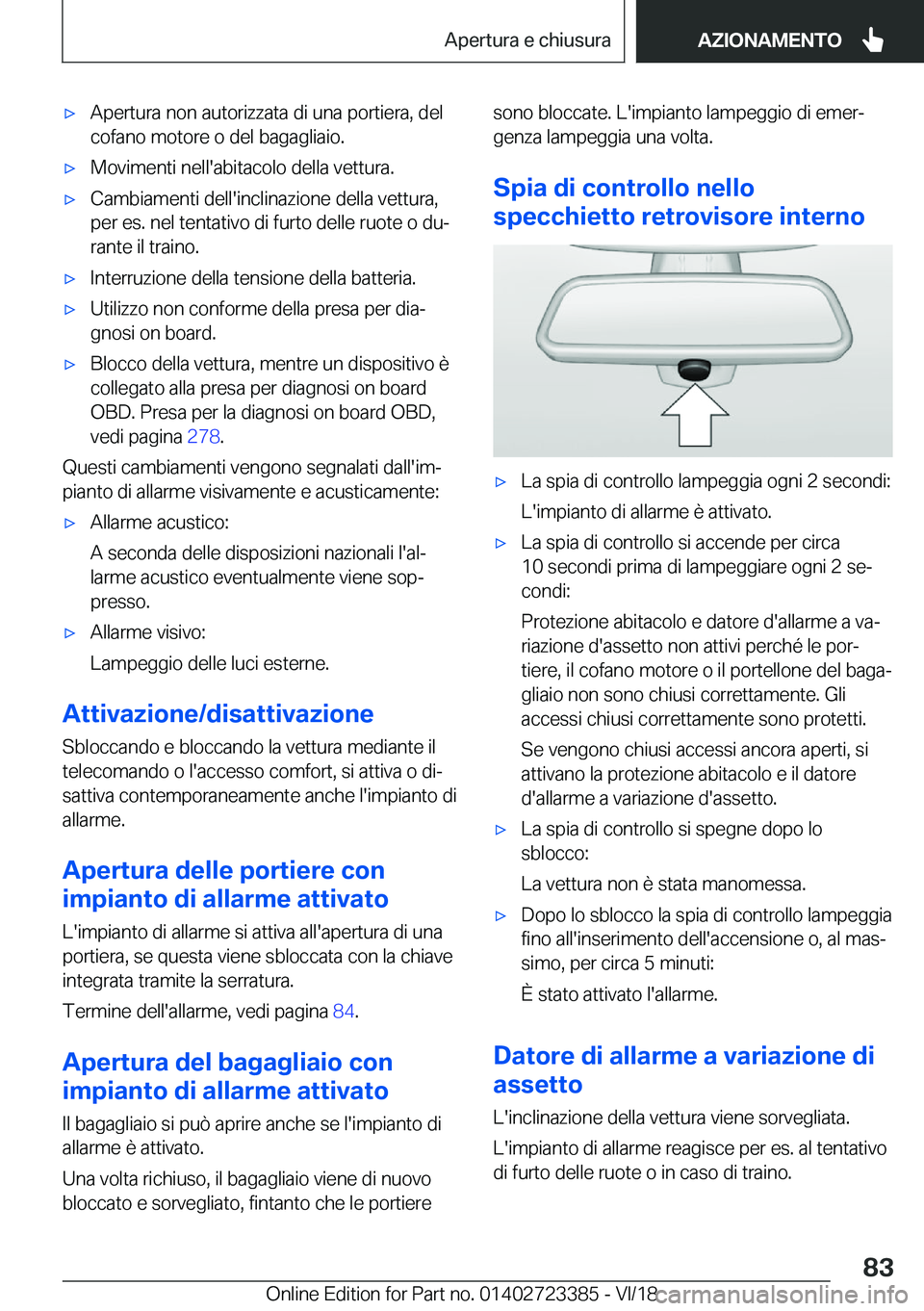 BMW 2 SERIES COUPE 2019  Libretti Di Uso E manutenzione (in Italian) 'x�A�p�e�r�t�u�r�a��n�o�n��a�u�t�o�r�i�z�z�a�t�a��d�i��u�n�a��p�o�r�t�i�e�r�a�,��d�e�l
�c�o�f�a�n�o��m�o�t�o�r�e��o��d�e�l��b�a�g�a�g�l�i�a�i�o�.'x�M�o�v�i�m�e�n�t�i��n�e�l�l�'�