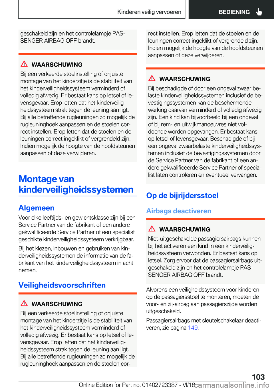 BMW 2 SERIES COUPE 2019  Instructieboekjes (in Dutch) �g�e�s�c�h�a�k�e�l�d��z�i�j�n��e�n��h�e�t��c�o�n�t�r�o�l�e�l�a�m�p�j�e��P�A�Sj
�S�E�N�G�E�R��A�I�R�B�A�G��O�F�F��b�r�a�n�d�t�.
�W�A�A�R�S�C�H�U�W�I�N�G
�B�i�j��e�e�n��v�e�r�k�e�e�r�d�e��s�