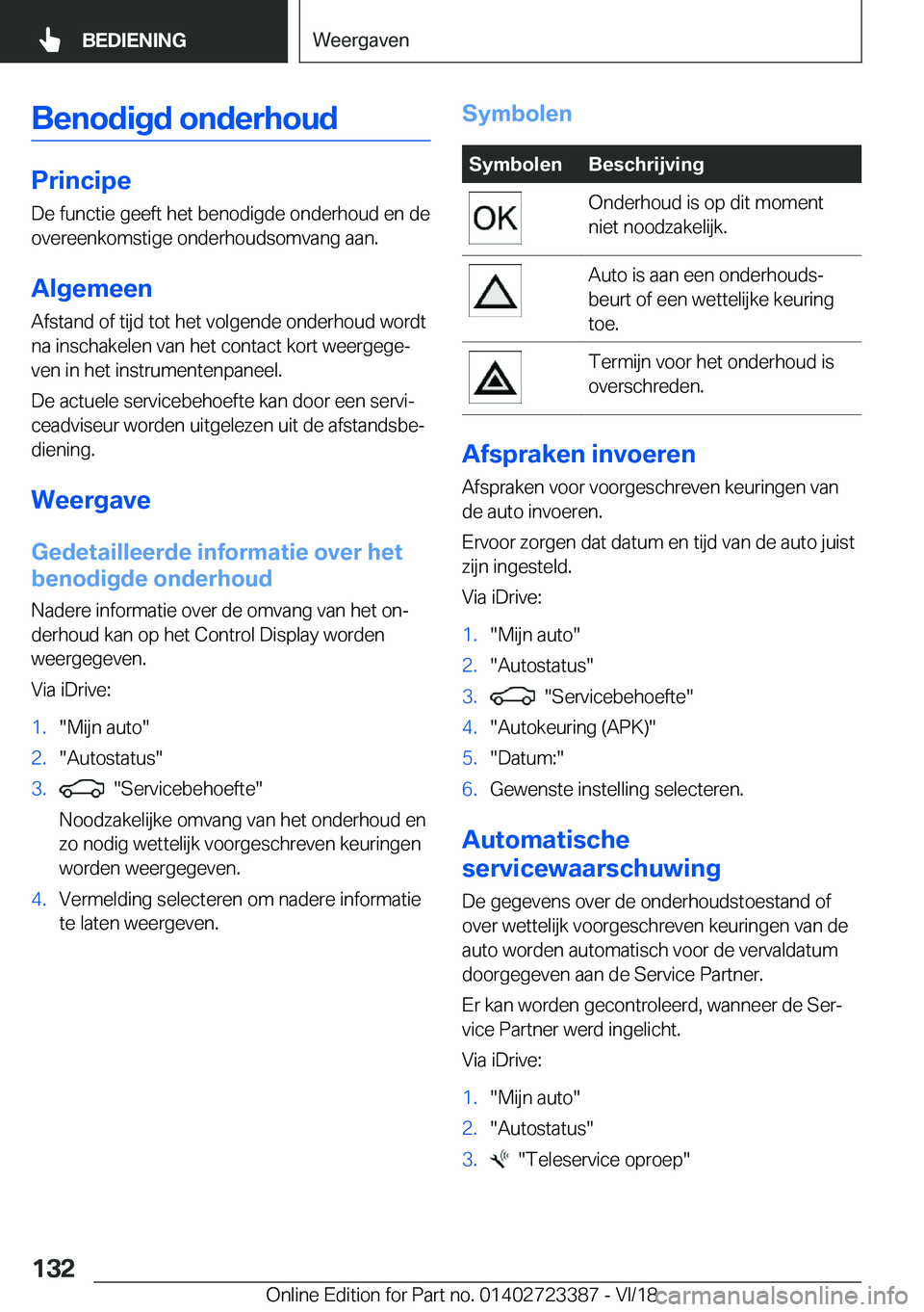 BMW 2 SERIES COUPE 2019  Instructieboekjes (in Dutch) �B�e�n�o�d�i�g�d��o�n�d�e�r�h�o�u�d
�P�r�i�n�c�i�p�e
�D�e��f�u�n�c�t�i�e��g�e�e�f�t��h�e�t��b�e�n�o�d�i�g�d�e��o�n�d�e�r�h�o�u�d��e�n��d�e �o�v�e�r�e�e�n�k�o�m�s�t�i�g�e��o�n�d�e�r�h�o�u�d�s�