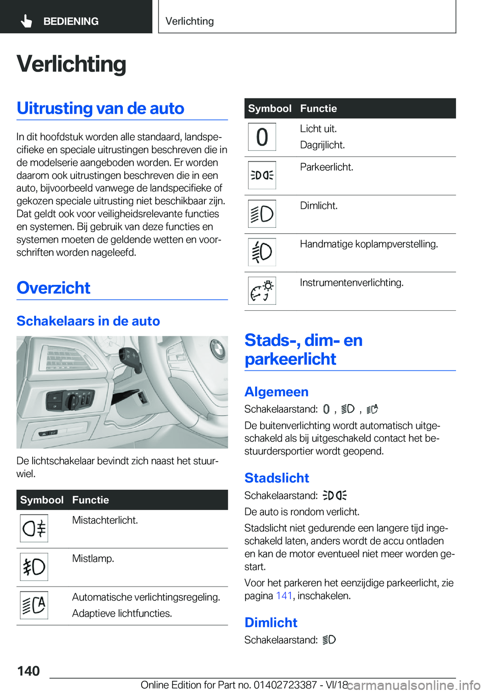BMW 2 SERIES COUPE 2019  Instructieboekjes (in Dutch) �V�e�r�l�i�c�h�t�i�n�g�U�i�t�r�u�s�t�i�n�g��v�a�n��d�e��a�u�t�o
�I�n��d�i�t��h�o�o�f�d�s�t�u�k��w�o�r�d�e�n��a�l�l�e��s�t�a�n�d�a�a�r�d�,��l�a�n�d�s�p�ej�c�i�f�i�e�k�e��e�n��s�p�e�c�i�a�l�