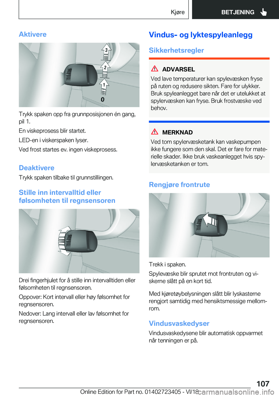 BMW 2 SERIES COUPE 2019  InstruksjonsbØker (in Norwegian) �A�k�t�i�v�e�r�e
�T�r�y�k�k��s�p�a�k�e�n��o�p�p��f�r�a��g�r�u�n�n�p�o�s�i�s�j�o�n�e�n��