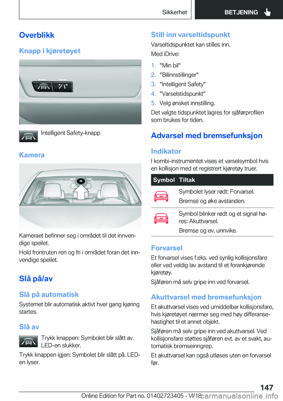 BMW 2 SERIES COUPE 2019  InstruksjonsbØker (in Norwegian) �O�v�e�r�b�l�i�k�k�K�n�a�p�p��i��k�j�