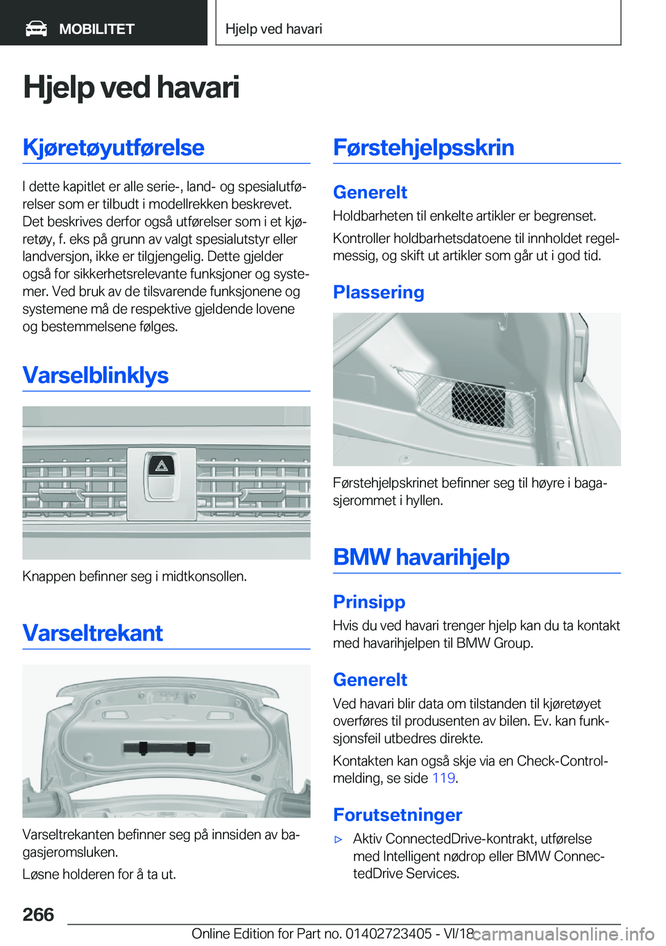 BMW 2 SERIES COUPE 2019  InstruksjonsbØker (in Norwegian) �H�j�e�l�p��v�e�d��h�a�v�a�r�i�K�j�