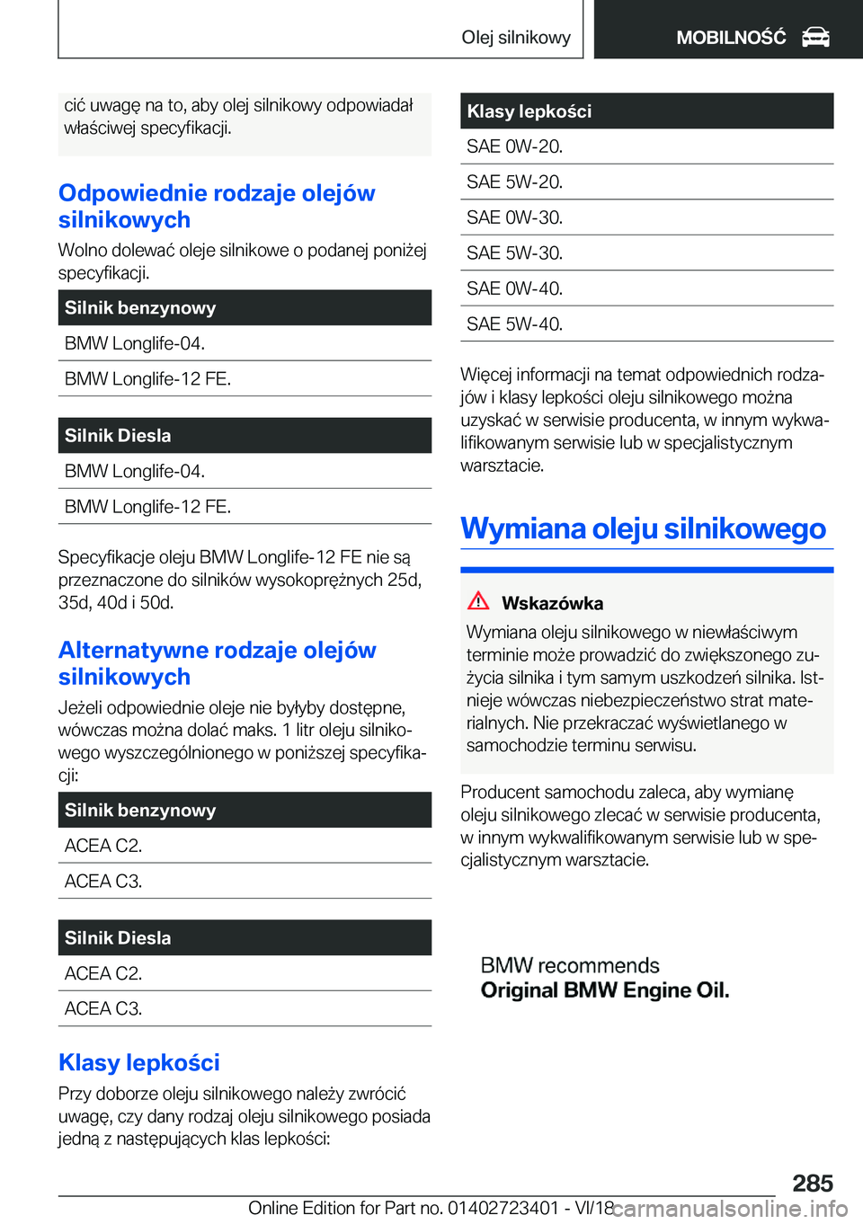 BMW 2 SERIES COUPE 2019  Instrukcja obsługi (in Polish) �c�i�