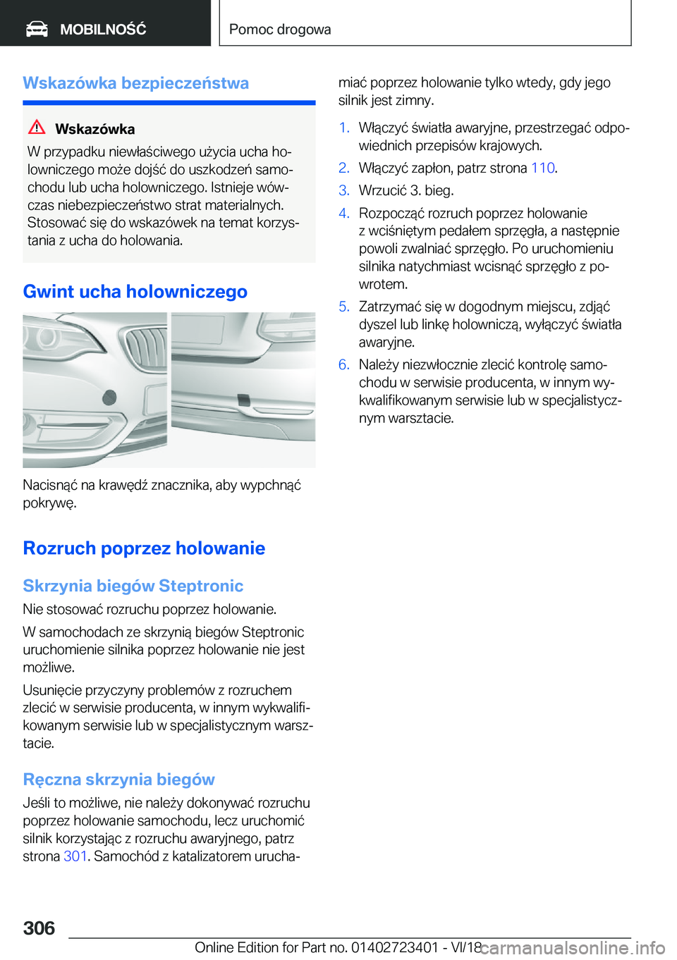 BMW 2 SERIES COUPE 2019  Instrukcja obsługi (in Polish) �W�s�k�a�z�
