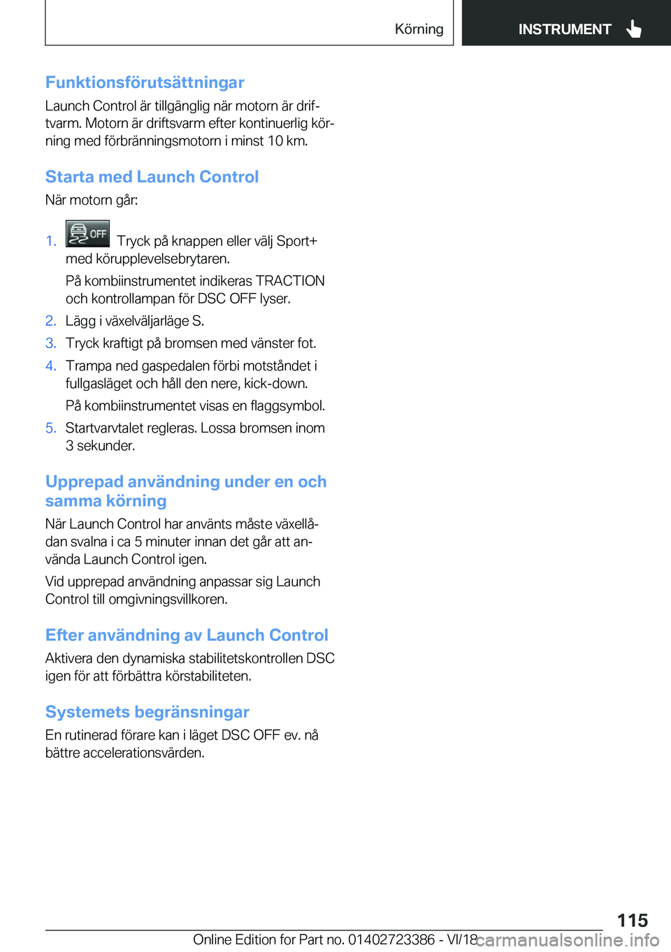 BMW 2 SERIES COUPE 2019  InstruktionsbÖcker (in Swedish) �F�u�n�k�t�i�o�n�s�f�