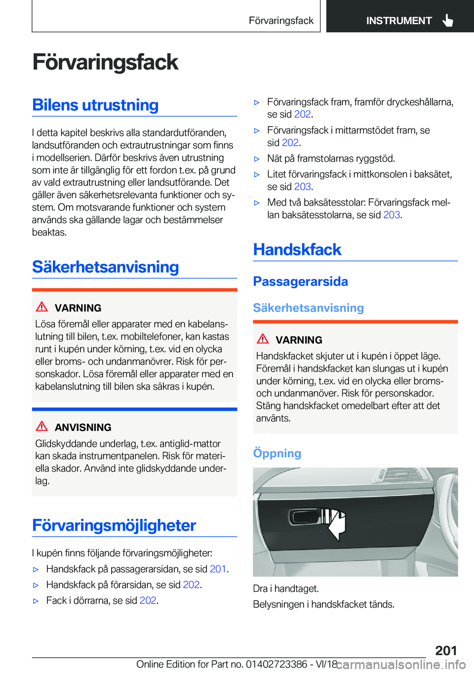 BMW 2 SERIES COUPE 2019  InstruktionsbÖcker (in Swedish) �F�