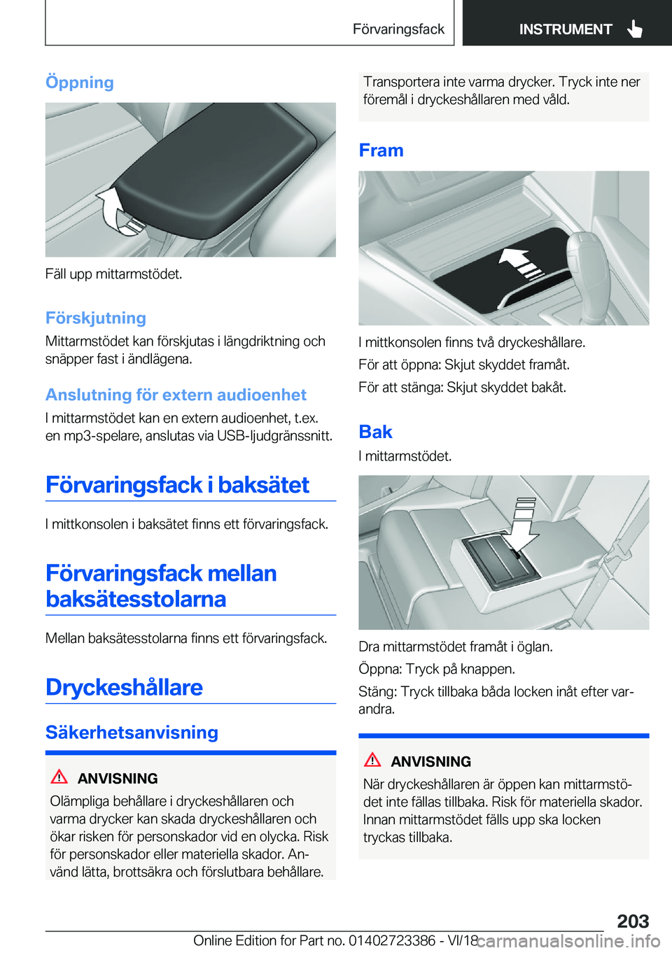 BMW 2 SERIES COUPE 2019  InstruktionsbÖcker (in Swedish) �