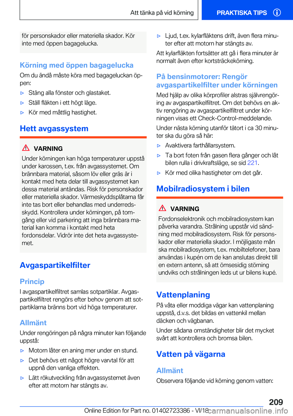 BMW 2 SERIES COUPE 2019  InstruktionsbÖcker (in Swedish) �f�