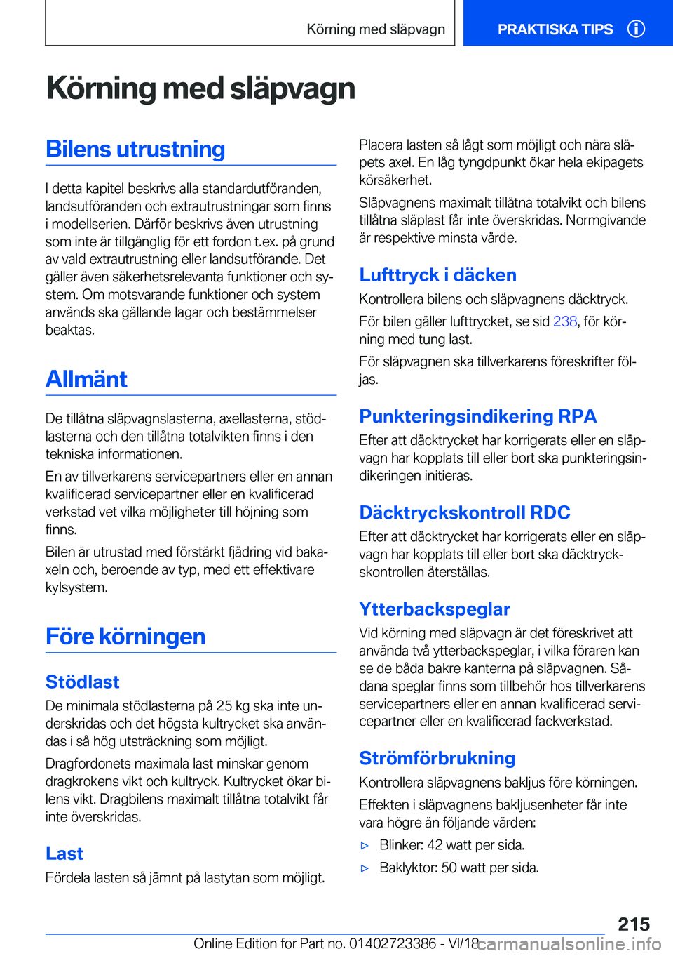 BMW 2 SERIES COUPE 2019  InstruktionsbÖcker (in Swedish) �K�