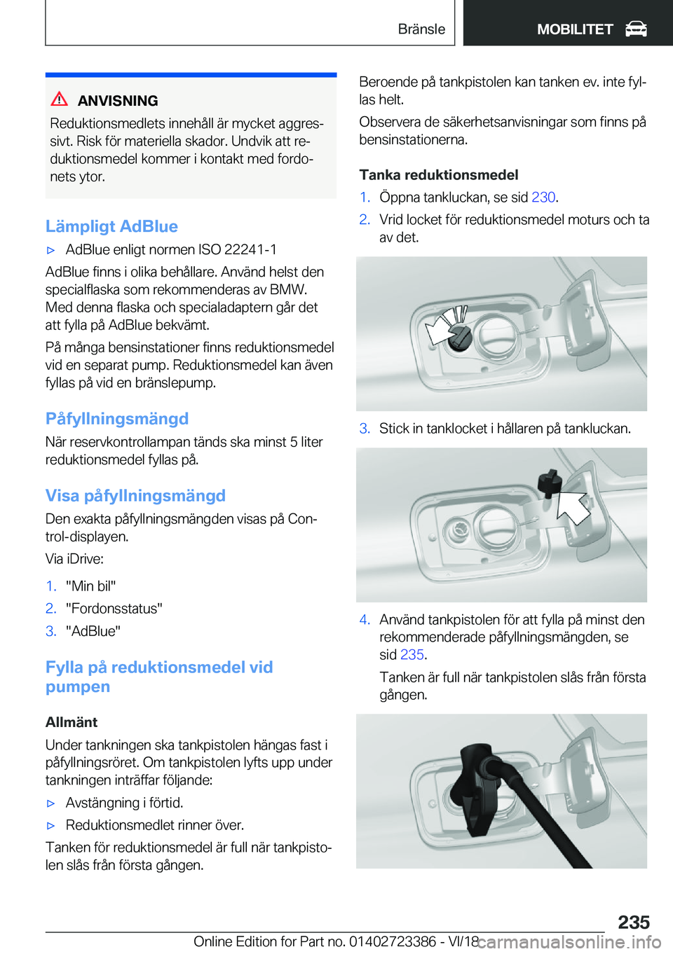 BMW 2 SERIES COUPE 2019  InstruktionsbÖcker (in Swedish) �A�N�V�I�S�N�I�N�G
�R�e�d�u�k�t�i�o�n�s�m�e�d�l�e�t�s��i�n�n�e�h�å�l�l��ä�r��m�y�c�k�e�t��a�g�g�r�e�sj �s�i�v�t�.��R�i�s�k��f�