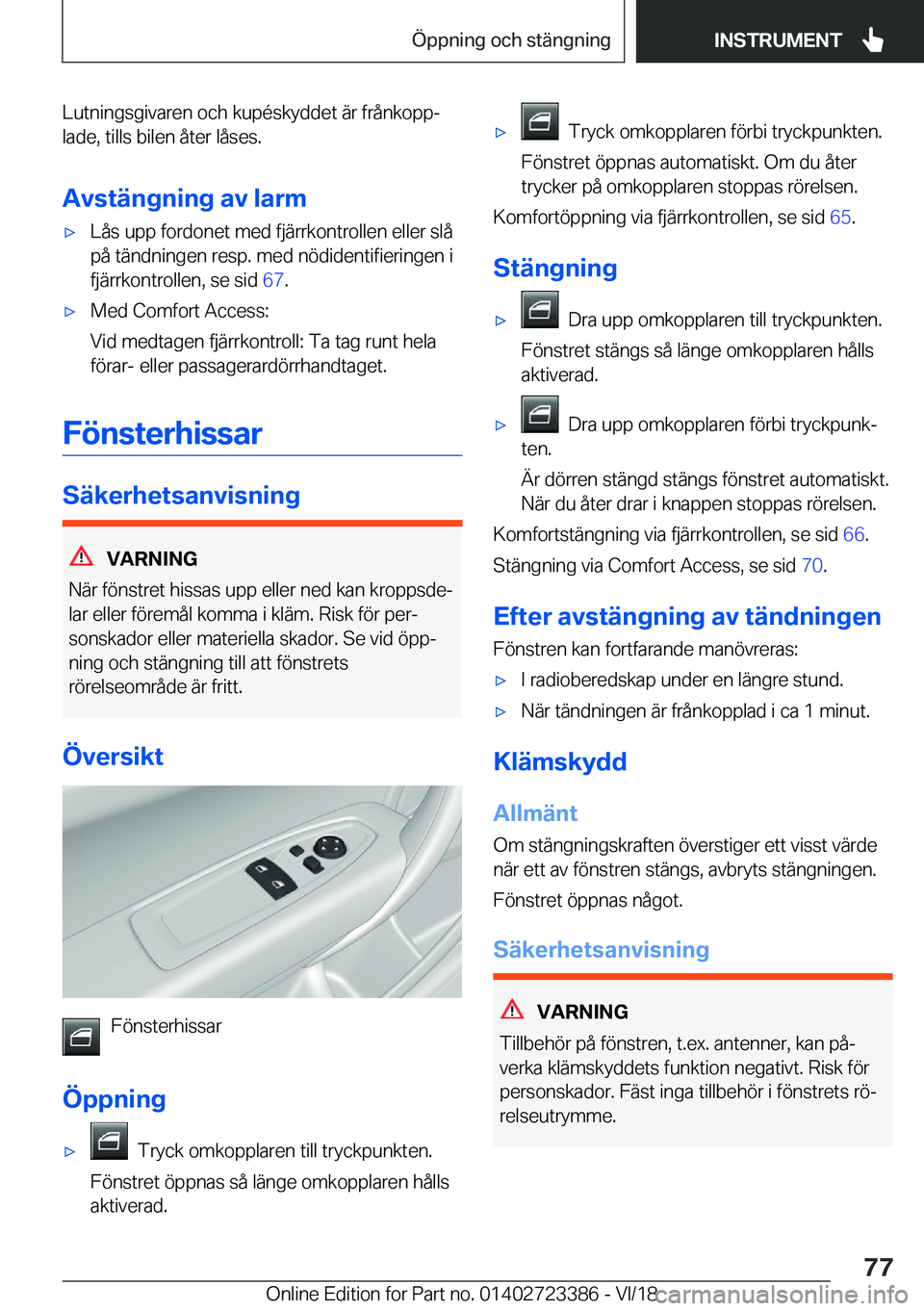 BMW 2 SERIES COUPE 2019  InstruktionsbÖcker (in Swedish) �L�u�t�n�i�n�g�s�g�i�v�a�r�e�n��o�c�h��k�u�p�