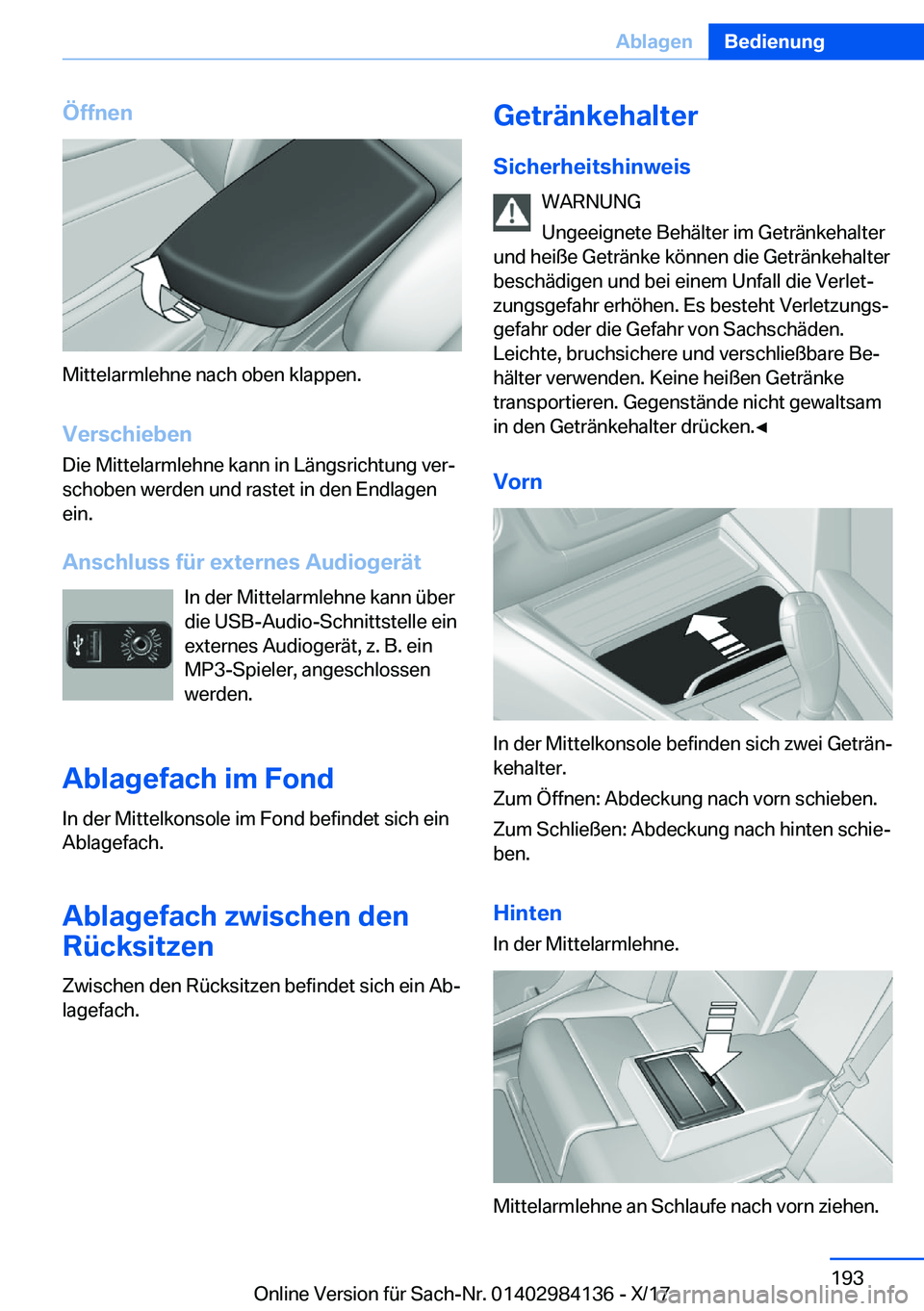 BMW 2 SERIES COUPE 2018  Betriebsanleitungen (in German) �