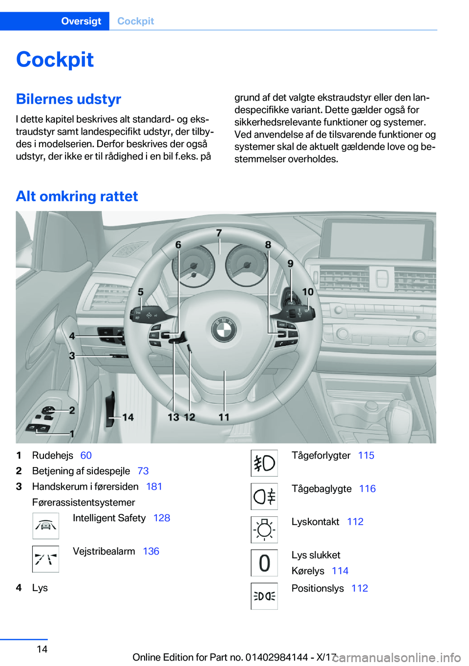 BMW 2 SERIES COUPE 2018  InstruktionsbØger (in Danish) �C�o�c�k�p�i�t�B�i�l�e�r�n�e�s��u�d�s�t�y�r
�I� �d�e�t�t�e� �k�a�p�i�t�e�l� �b�e�s�k�r�i�v�e�s� �a�l�t� �s�t�a�n�d�a�r�d�-� �o�g� �e�k�sj
�t�r�a�u�d�s�t�y�r� �s�a�m�t� �l�a�n�d�e�s�p�e�c�i�f�i�k�t� 