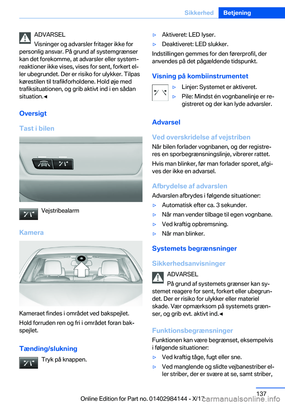 BMW 2 SERIES COUPE 2018  InstruktionsbØger (in Danish) �A�D�V�A�R�S�E�L
�V�i�s�n�i�n�g�e�r� �o�g� �a�d�v�a�r�s�l�e�r� �f�r�i�t�a�g�e�r� �i�k�k�e� �f�o�r
�p�e�r�s�o�n�l�i�g� �a�n�s�v�a�r�.� �P�å� �g�r�u�n�d� �a�f� �s�y�s�t�e�m�g�r�æ�n�s�e�r
�k�a�n� �d�e�