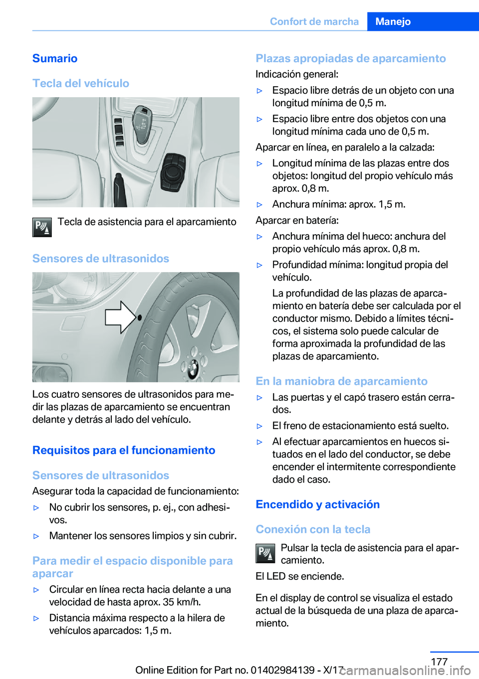 BMW 2 SERIES COUPE 2018  Manuales de Empleo (in Spanish) �S�u�m�a�r�i�o
�T�e�c�l�a��d�e�l��v�e�h�