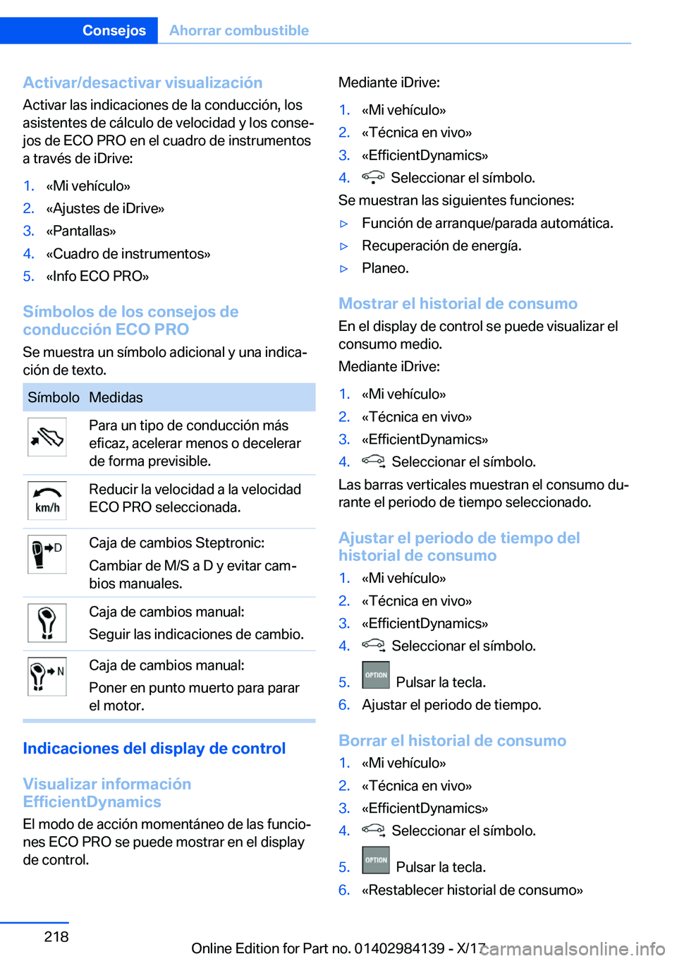 BMW 2 SERIES COUPE 2018  Manuales de Empleo (in Spanish) �A�c�t�i�v�a�r�/�d�e�s�a�c�t�i�v�a�r��v�i�s�u�a�l�i�z�a�c�i�