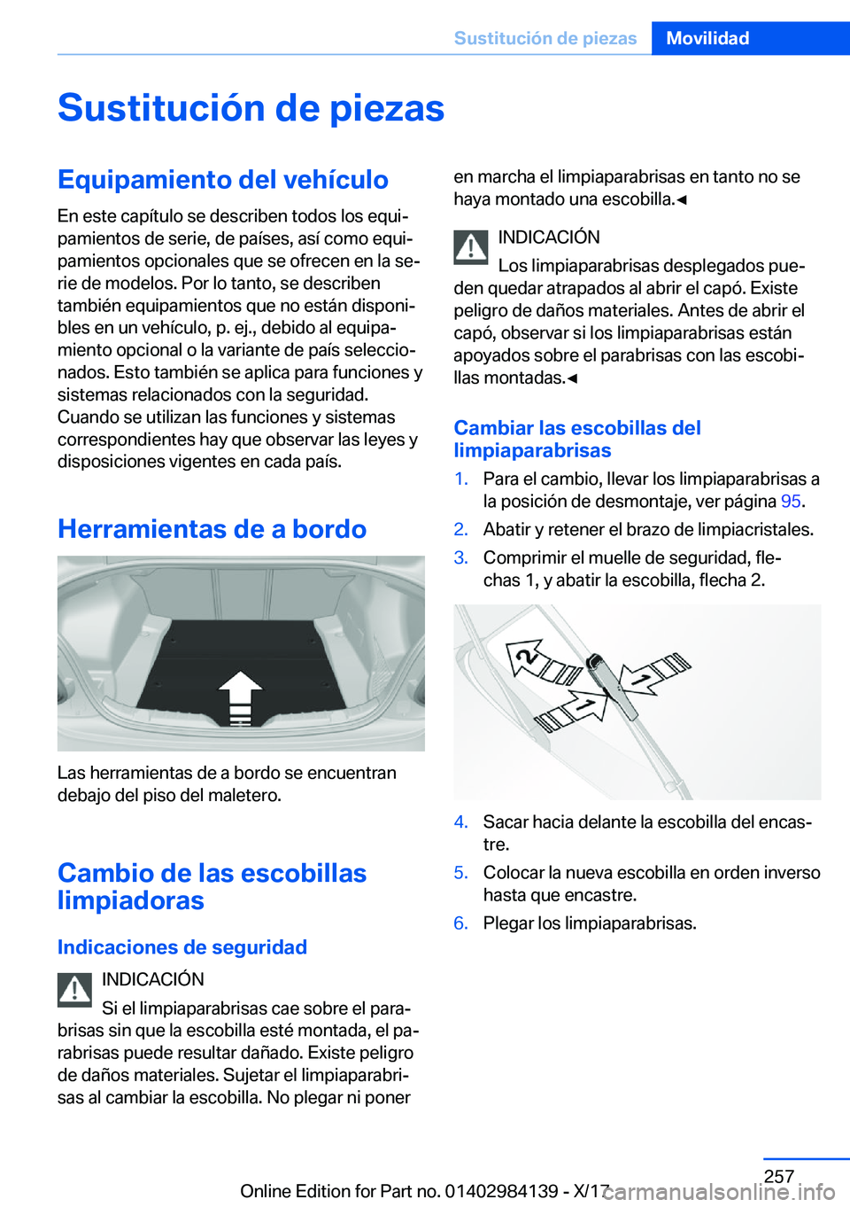 BMW 2 SERIES COUPE 2018  Manuales de Empleo (in Spanish) �S�u�s�t�i�t�u�c�i�