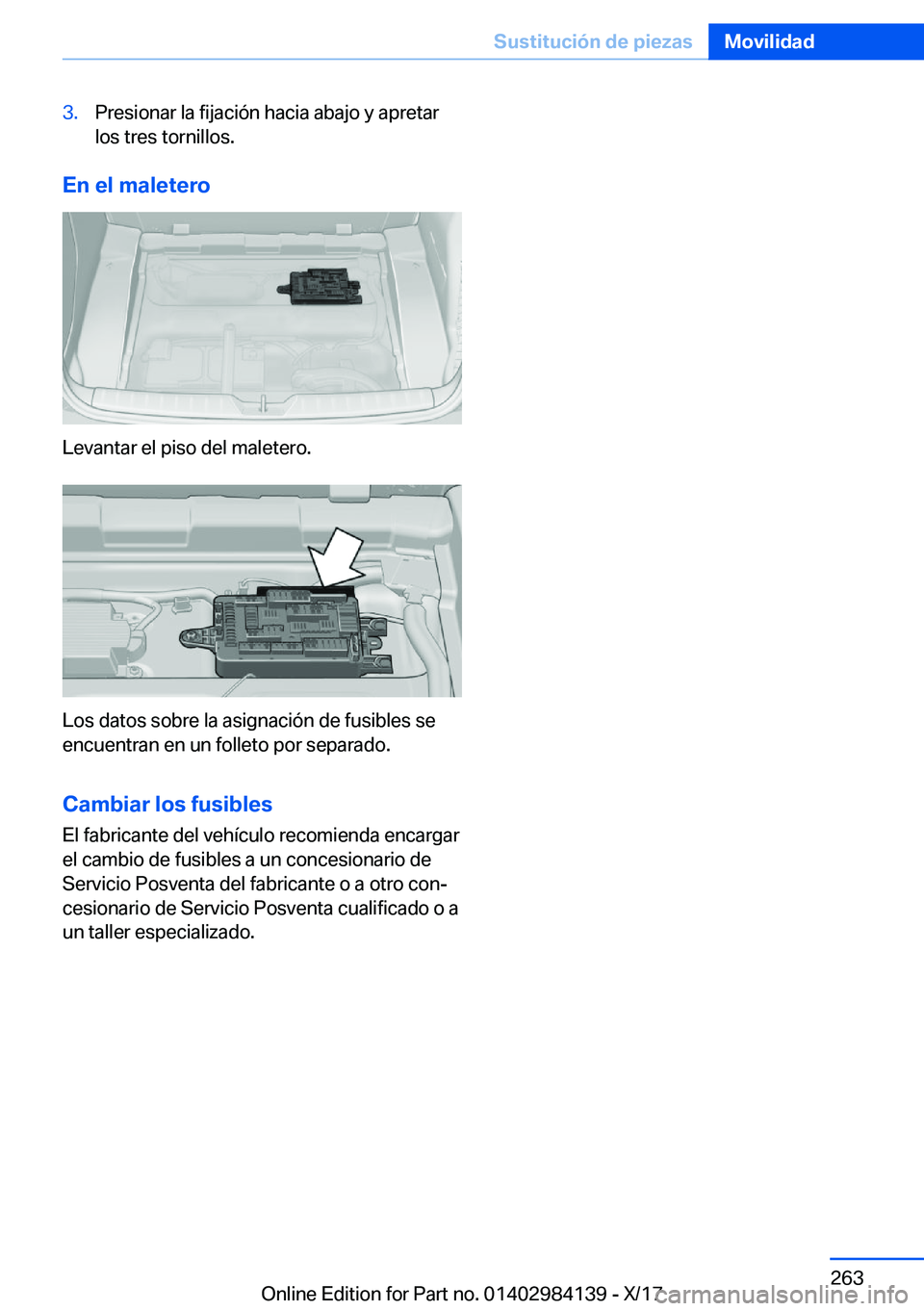 BMW 2 SERIES COUPE 2018  Manuales de Empleo (in Spanish) �3�.�P�r�e�s�i�o�n�a�r� �l�a� �f�i�j�a�c�i�