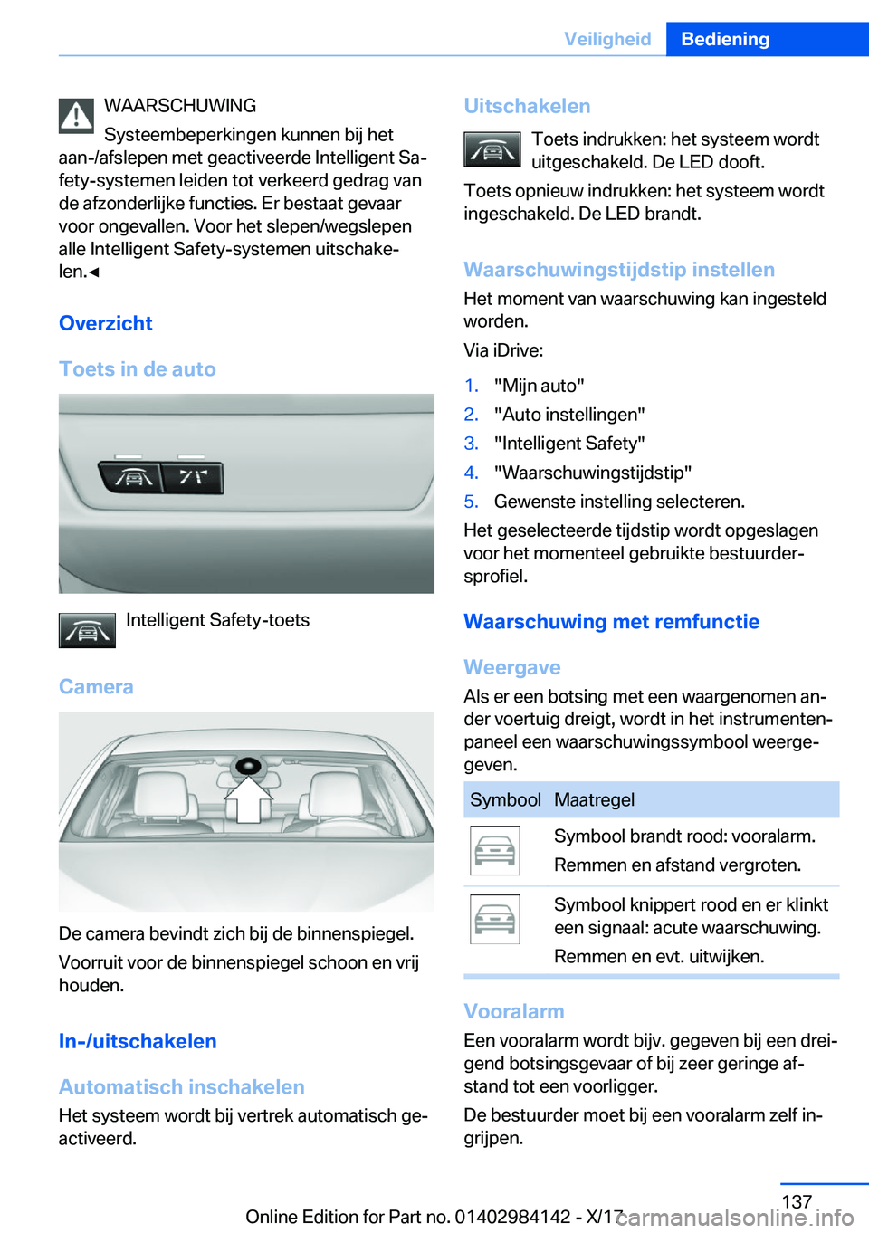 BMW 2 SERIES COUPE 2018  Instructieboekjes (in Dutch) �W�A�A�R�S�C�H�U�W�I�N�G
�S�y�s�t�e�e�m�b�e�p�e�r�k�i�n�g�e�n� �k�u�n�n�e�n� �b�i�j� �h�e�t
�a�a�n�-�/�a�f�s�l�e�p�e�n� �m�e�t� �g�e�a�c�t�i�v�e�e�r�d�e� �I�n�t�e�l�l�i�g�e�n�t� �S�aj
�f�e�t�y�-�s�y�