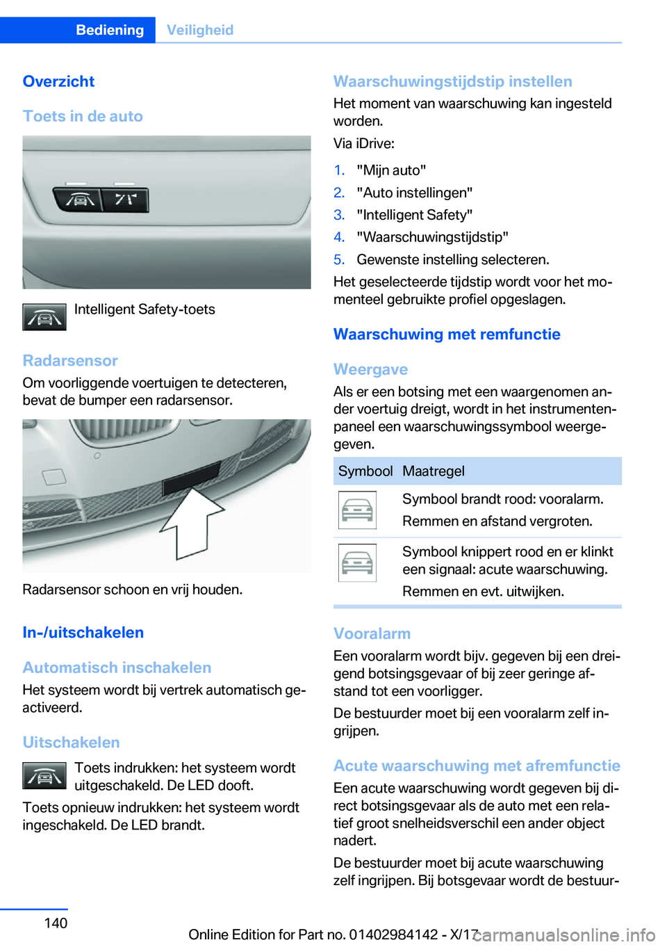 BMW 2 SERIES COUPE 2018  Instructieboekjes (in Dutch) �O�v�e�r�z�i�c�h�t
�T�o�e�t�s��i�n��d�e��a�u�t�o
�I�n�t�e�l�l�i�g�e�n�t� �S�a�f�e�t�y�-�t�o�e�t�s
�R�a�d�a�r�s�e�n�s�o�r �O�m� �v�o�o�r�l�i�g�g�e�n�d�e� �v�o�e�r�t�u�i�g�e�n� �t�e� �d�e�t�e�c�t�e�r