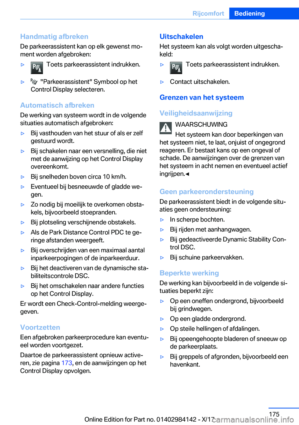 BMW 2 SERIES COUPE 2018  Instructieboekjes (in Dutch) �H�a�n�d�m�a�t�i�g��a�f�b�r�e�k�e�n�D�e� �p�a�r�k�e�e�r�a�s�s�i�s�t�e�n�t� �k�a�n� �o�p� �e�l�k� �g�e�w�e�n�s�t� �m�oj�m�e�n�t� �w�o�r�d�e�n� �a�f�g�e�b�r�o�k�e�n�:'y�T�o�e�t�s� �p�a�r�k�e�e�r�a