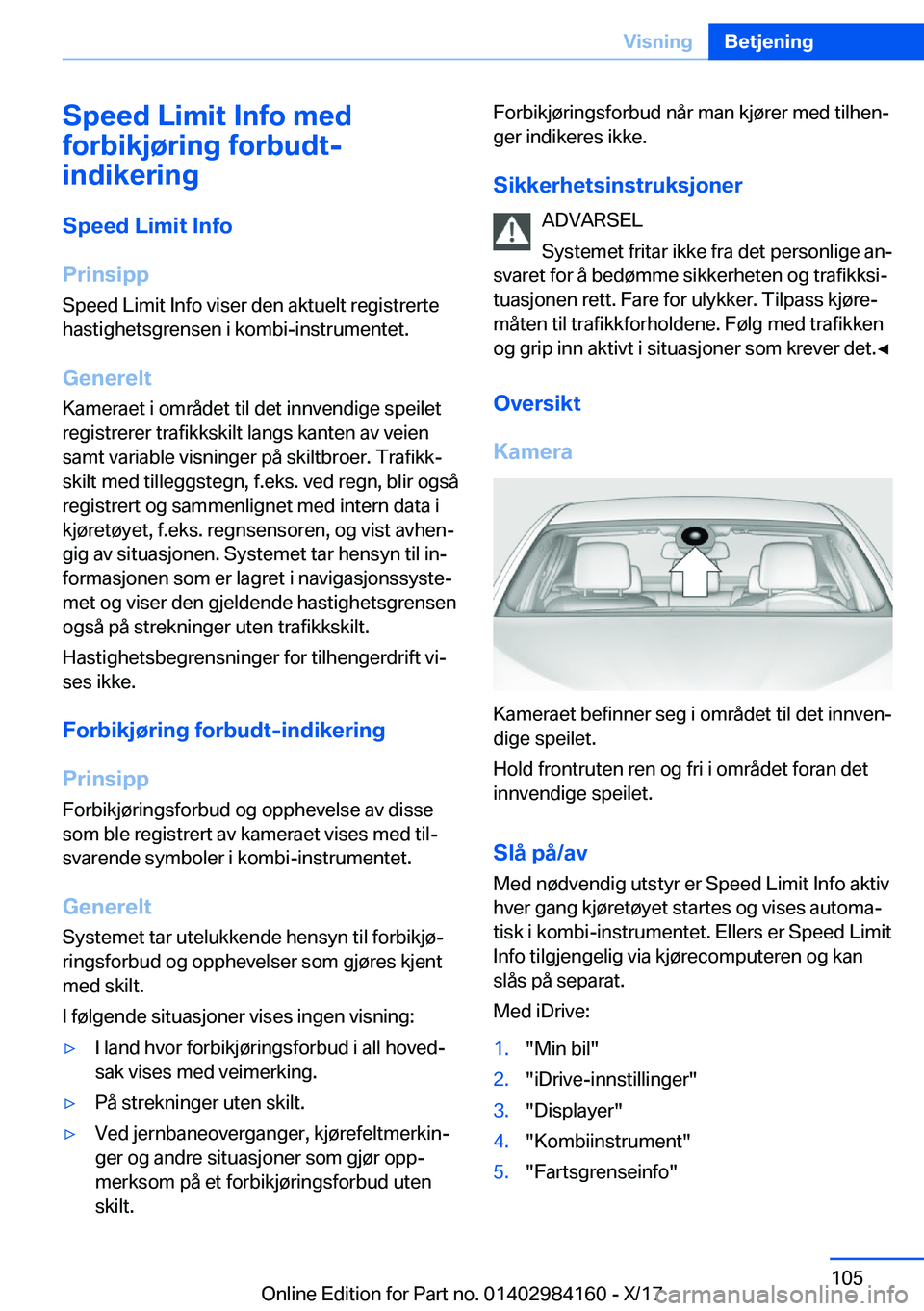 BMW 2 SERIES COUPE 2018  InstruksjonsbØker (in Norwegian) �S�p�e�e�d��L�i�m�i�t��I�n�f�o��m�e�d
�f�o�r�b�i�k�j�