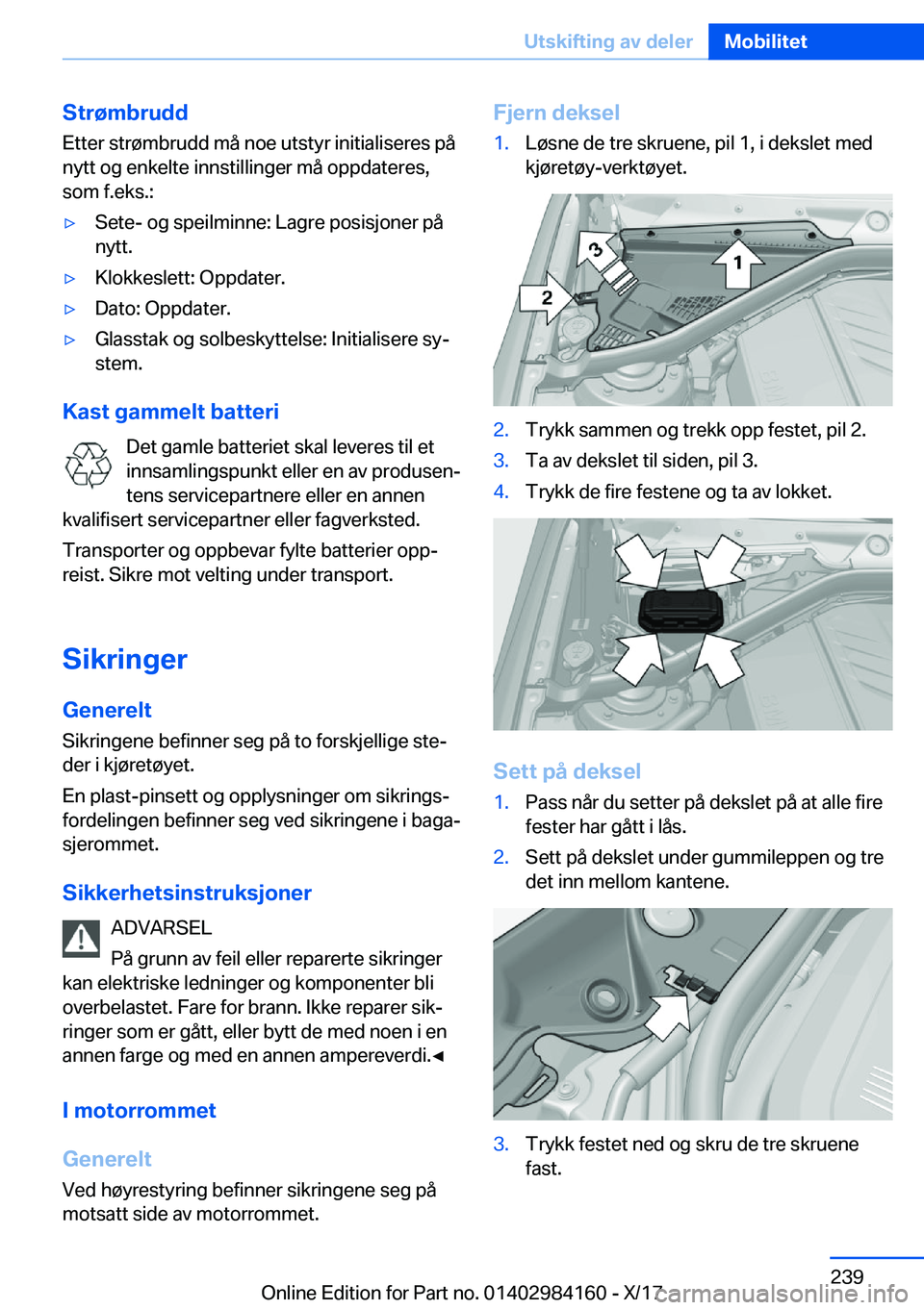 BMW 2 SERIES COUPE 2018  InstruksjonsbØker (in Norwegian) �S�t�r�