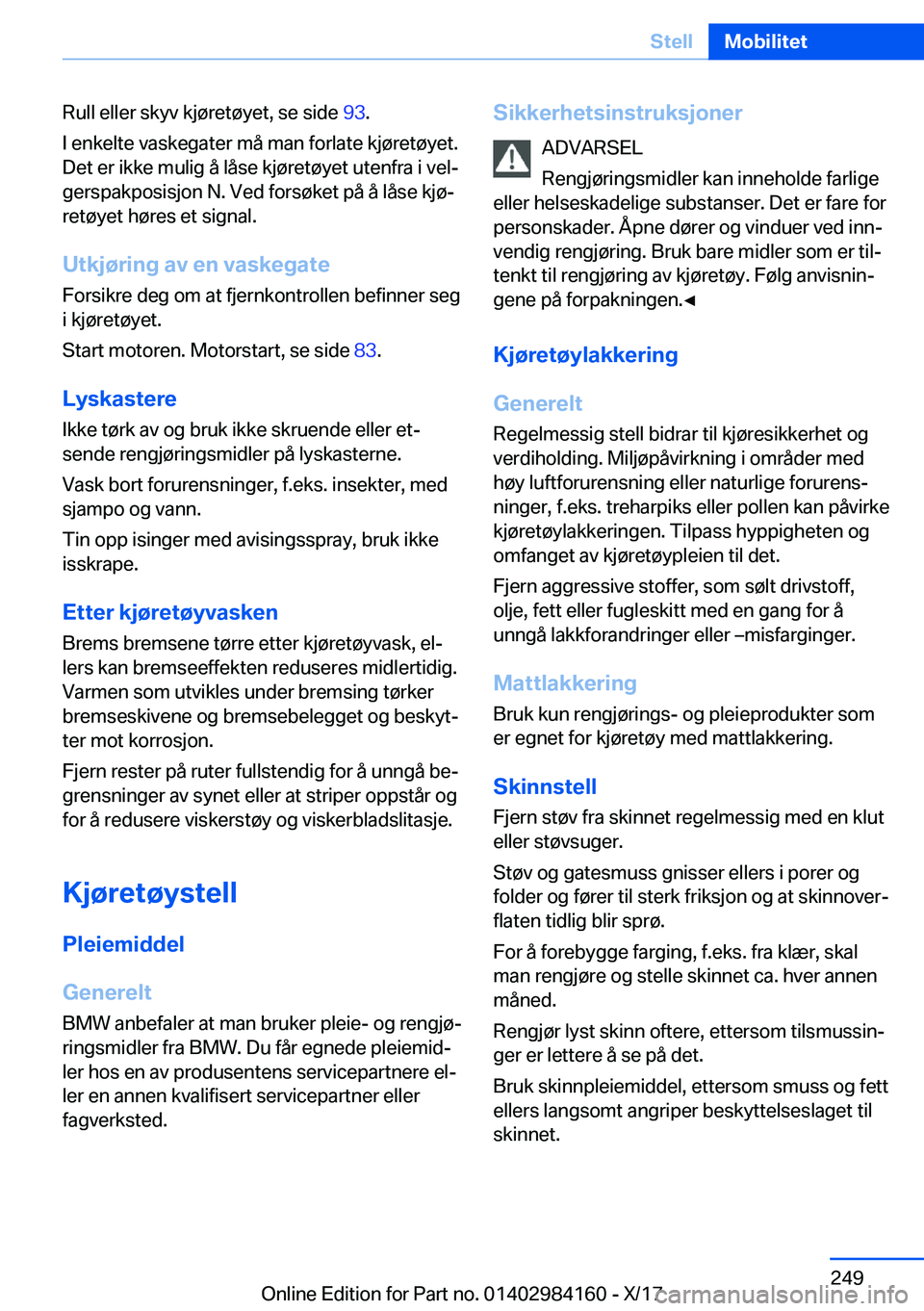 BMW 2 SERIES COUPE 2018  InstruksjonsbØker (in Norwegian) �R�u�l�l� �e�l�l�e�r� �s�k�y�v� �k�j�