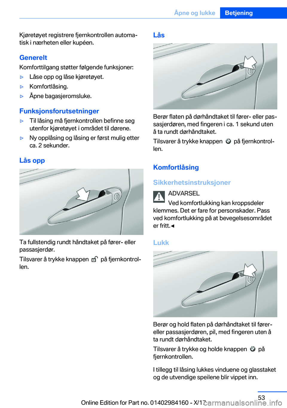 BMW 2 SERIES COUPE 2018  InstruksjonsbØker (in Norwegian) �K�j�